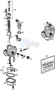 RCR 50 drawing Carburator