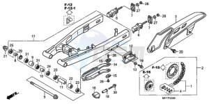 XL700VA9 France - (F / ABS CMF SPC) drawing SWINGARM