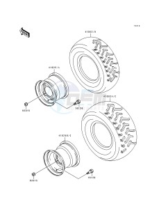 KLF 400 B [BAYOU 400 4X4] (B1-B3) [BAYOU 400 4X4] drawing WHEELS_TIRES