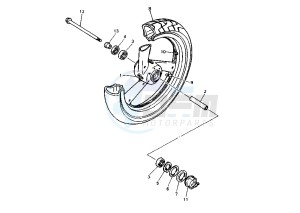 XJR 1200 drawing FRONT WHEEL