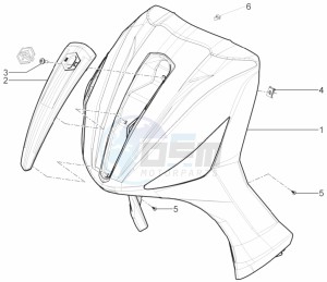 BV 350 ST 4T 4V IE ABS E4 (NAFTA) drawing Front shield