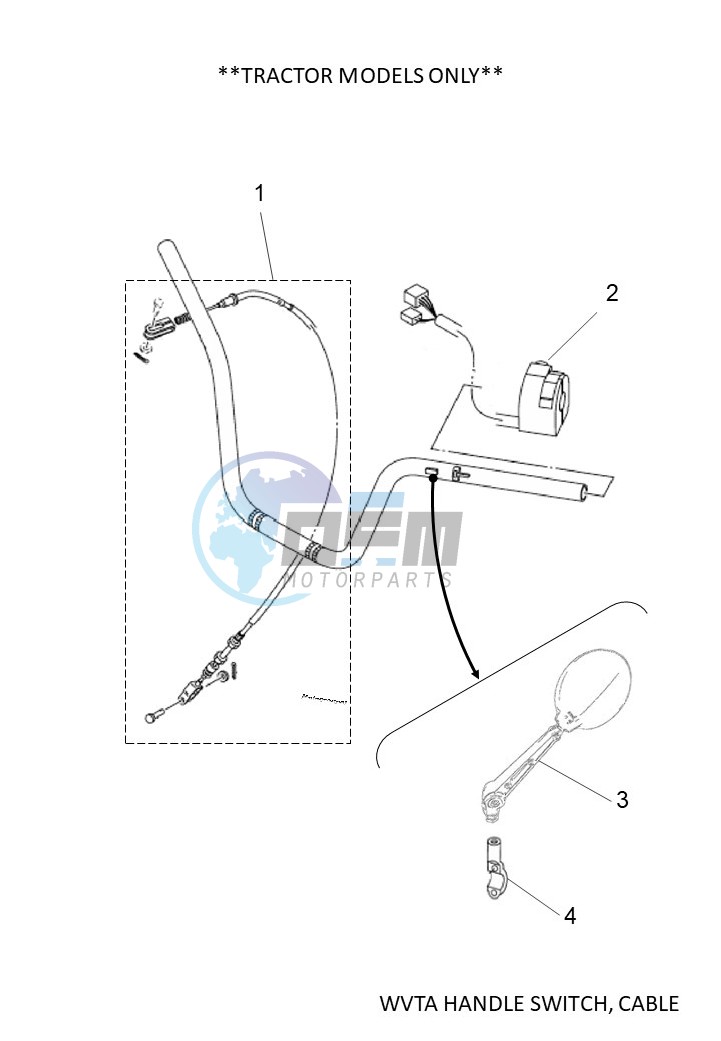 WVTA HANDLE SWITCH, CABLE