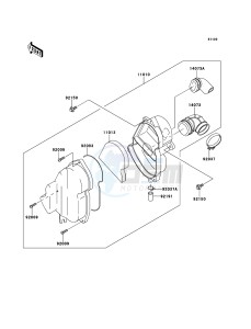 KLX110 KLX110CBF EU drawing Air Cleaner