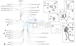 RSV 4 1000 APRC R ABS USA drawing Electrical system I