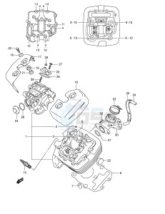 VL250 (E2) drawing CYLINDER HEAD (FRONT)