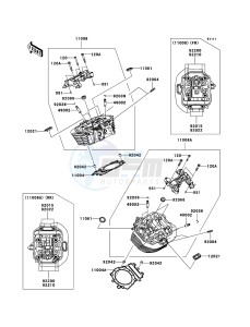 VN1700 CLASSIC TOURER VN1700C9F GB XX (EU ME A(FRICA) drawing Cylinder Head