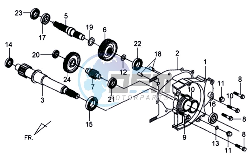 CRANKCASE - DRIVE SHAFT