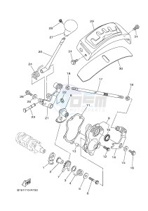 YFM700FWAD YFM70GPXJ GRIZZLY 700 EPS (B1A9) drawing SHIFT SHAFT