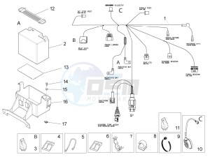 RS4 125 4T (AU, CA, EU, HK, J, RU, S, USA) drawing Rear electrical system