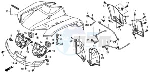 TRX250TM FOURTRAX drawing FRONT FENDER