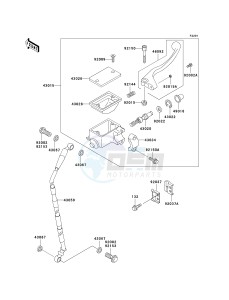 KDX 200 H (H10-H11) drawing FRONT MASTER CYLINDER