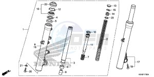 NSS300D Forza - NSS300D UK - (E) drawing FRONT FORK