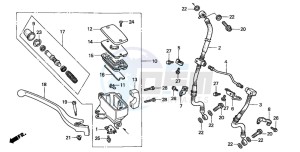 GL1500CT VALKYRIE drawing FR. BRAKE MASTER CYLINDER