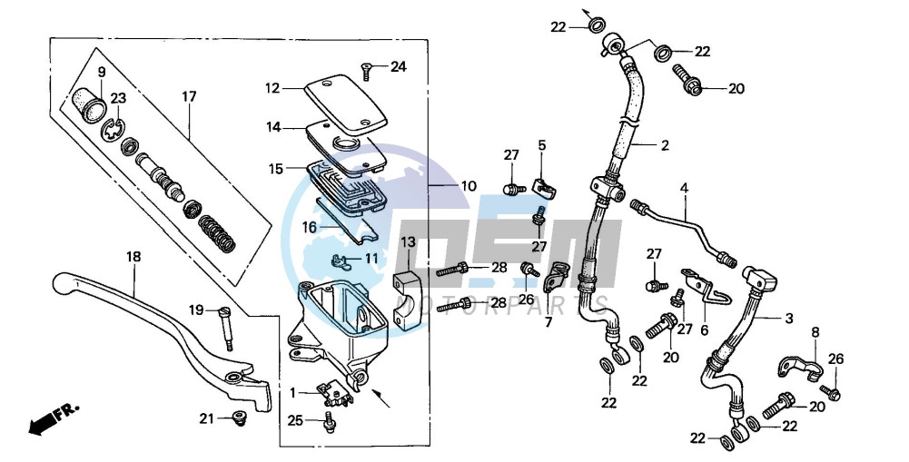 FR. BRAKE MASTER CYLINDER