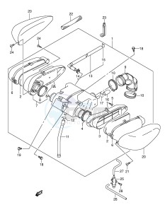 VL250 (E2) drawing AIR CLEANER (MODEL K2 K3 K4)