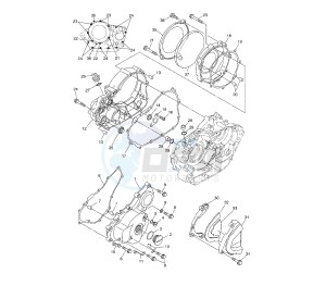 WR R 250 drawing CRANKCASE COVER 1