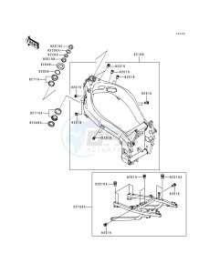 ZX 750 N [NINJA ZX-7RR] (N1-N2) [NINJA ZX-7RR] drawing FRAME