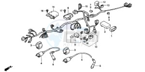 CB250 NIGHTHAWK drawing WIRE HARNESS/ IGNITION COIL