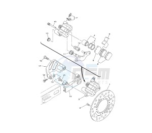 YZ 85 drawing REAR BRAKE CALIPER