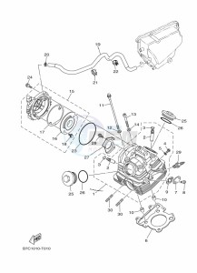 XT250 (B7C3) drawing CYLINDER HEAD