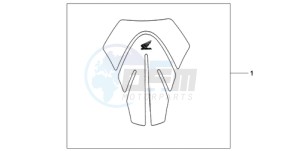 CB600FA39 France - (F / ABS CMF ST 25K) drawing TANK PAD/FUEL LID