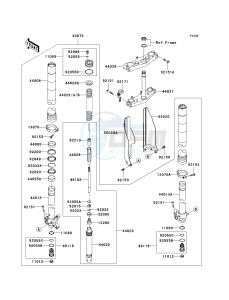 KX 250 N [KX250F] (N1) [KX250F] drawing FRONT FORK