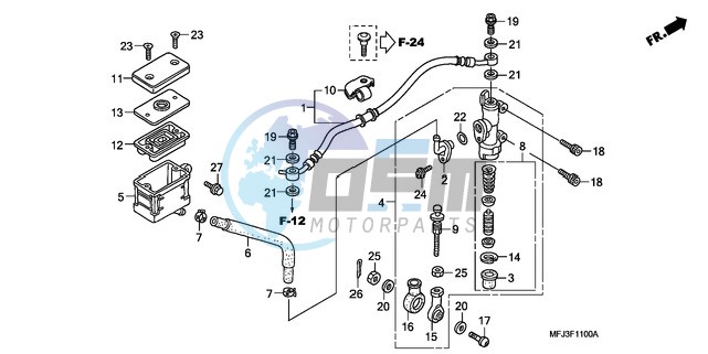 REAR BRAKE MASTER CYLINDER (CBR600RR)