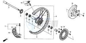 CR250R drawing FRONT WHEEL