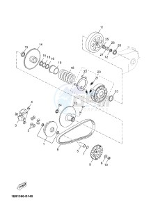 YP125R X-MAX125 (2DM7 2DM7) drawing CLUTCH