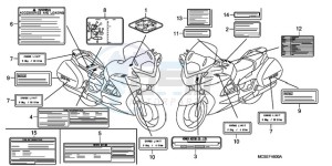 ST1300A9 ED / ABS MME drawing CAUTION LABEL