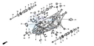 TRX350FM FOURTRAX 350 4X4 drawing FRAME BODY