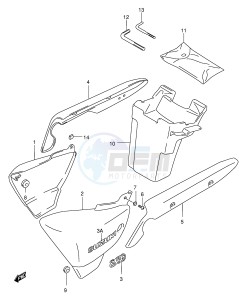 GZ250 (E1) drawing FRAME COVER (MODEL X)