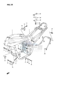 GSX-R750W (E2) drawing FRAME (MODEL N P)