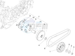 Liberty 150 iGet 4T 3V ie ABS (APAC) drawing Driving pulley