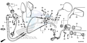 VT750C2SD UK - (E) drawing HANDLE LEVER/SWITCH/CABLE