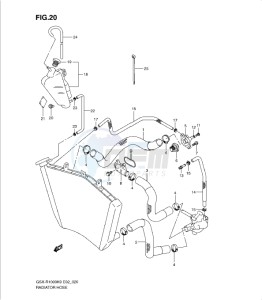 GSX-R1000 drawing RADIATOR HOSE