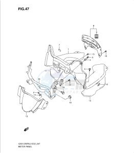 GSX1250 FA drawing METER PANEL