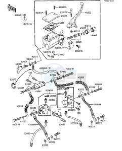 ZX 1100 A [GPZ] (A1-A2) [GPZ] drawing FRONT MASTER CYLINDER