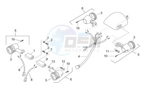 Scarabeo 50 2t (eng. Minarelli) drawing Turn indicators