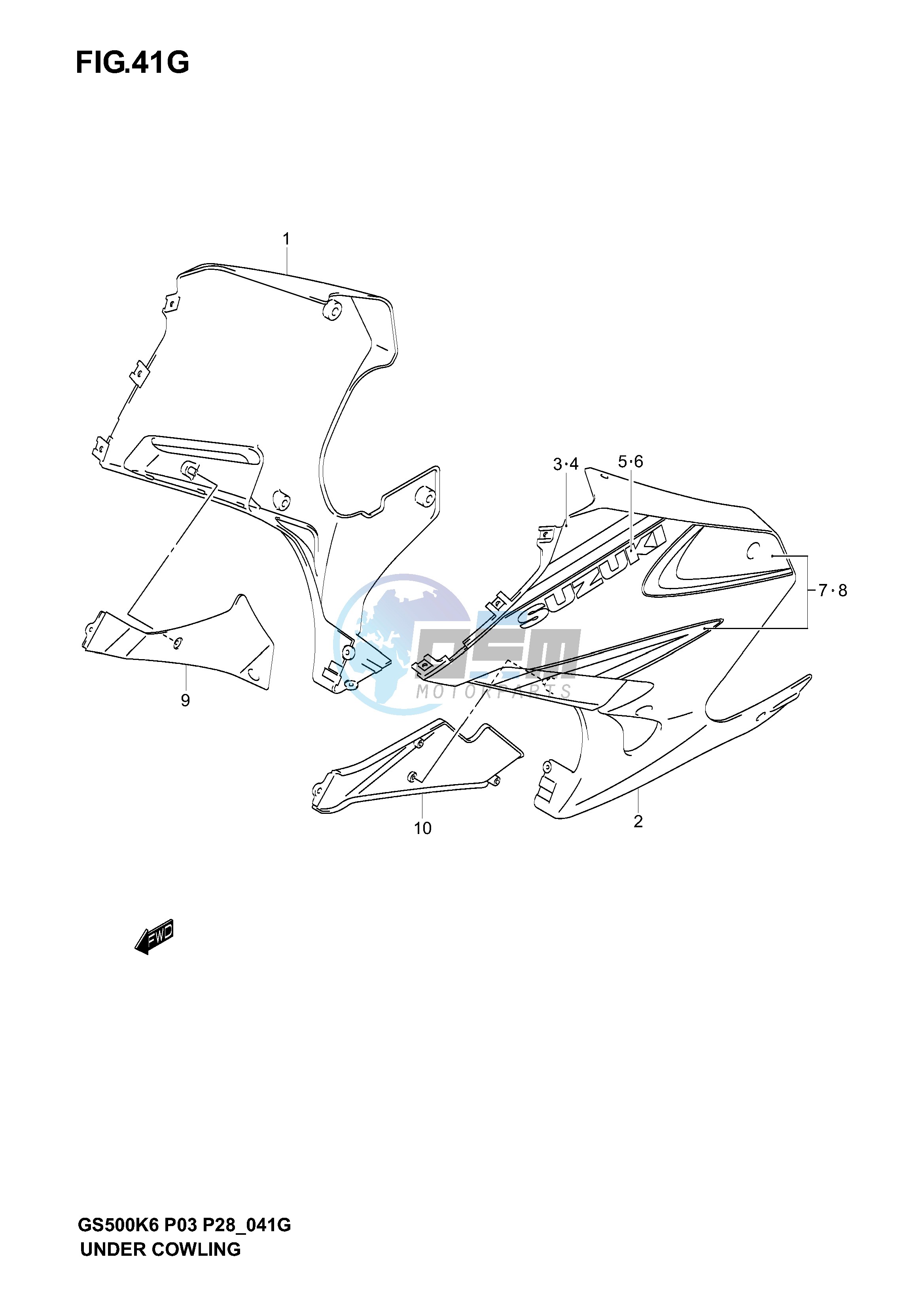 UNDER COWLING  (GS500FK6)