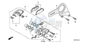 CB1000RA UK - (E / MPH) drawing REAR BRAKE CALIPER (CB1000R)