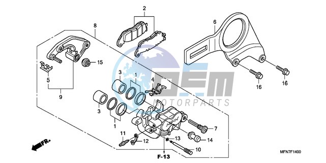 REAR BRAKE CALIPER (CB1000R)