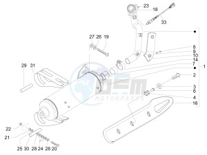 Beverly 500 Cruiser e3 2007-2012 drawing Silencer