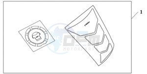 CBF1000TA Europe Direct - (ED / ABS) drawing TANKPAD / FUEL LID COVER