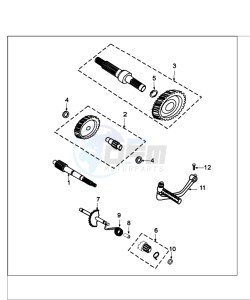 FIGHT 4 50 4T PURE drawing DRIVE SHAFTS / KICKSTARTER