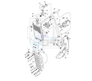 WR X 125 drawing RADIATOR AND HOSE