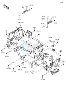 BRUTE FORCE 750 4x4i EPS KVF750HHF EU drawing Engine Mount