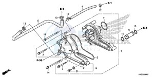 TRX500FAE TRX500FA Europe Direct - (ED) drawing WATER PUMP