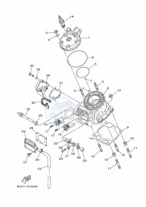 YZ125 (B4XE) drawing CYLINDER HEAD