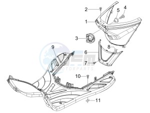 Fly 150 4t (USA) USA drawing Central cover - Footrests